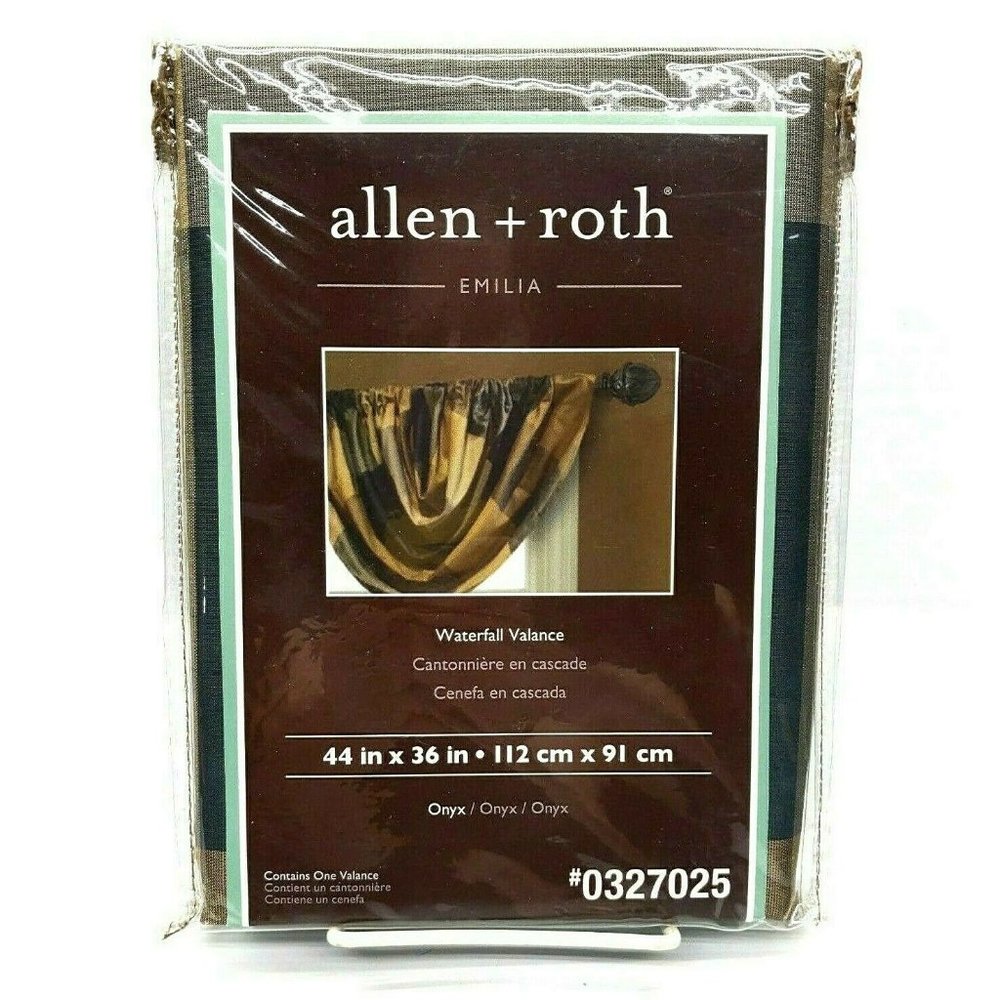 Allen + Roth Raja Jacquard Window Valance Brown